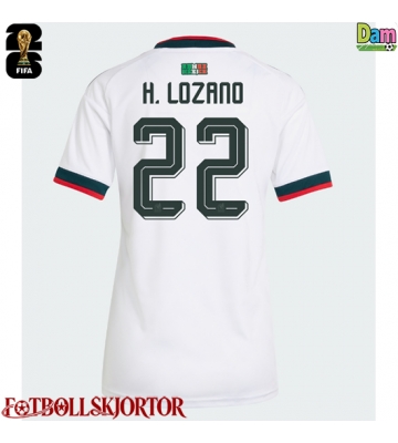 Mexiko Hirving Lozano #22 Bortatröja Dam VM 2026 Kortärmad